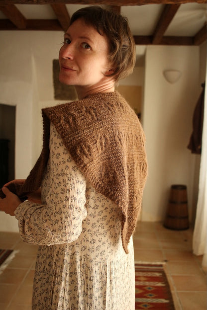 Floks Shawl | Plötulopi lõngast Lopi Islandilt ja Tynn Silk Mohairi lõngast Sandneselt kootud rätik