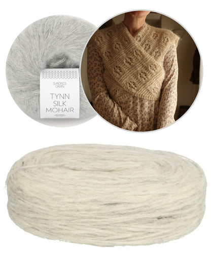 Floks Shawl | Plötulopi lõngast Lopi Islandilt ja Tynn Silk Mohairi lõngast Sandneselt kootud rätik
