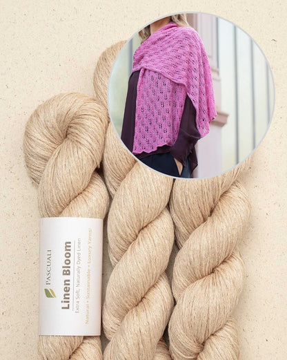 Étole Fleurie | Étole souple en lin Linen Bloom de Pascuali