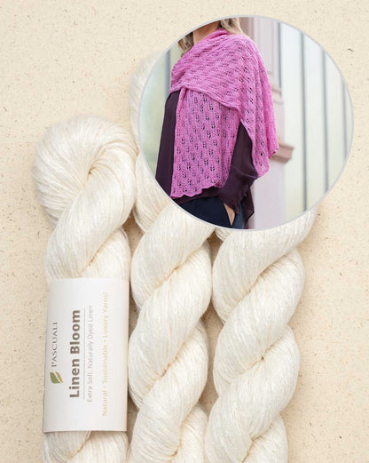 Étole Fleurie | Étole souple en lin Linen Bloom de Pascuali