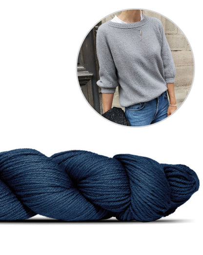 Freestyle Sweater | Basic sweater with Cheeky Merino Joy from Rosy Green Wool 