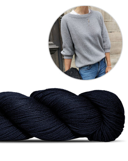 Freestyle Sweater | Basic sweater with Cheeky Merino Joy from Rosy Green Wool 