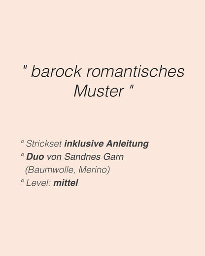 Galice Top | barock romantisches Muster aus Duo von Sandnes Garn