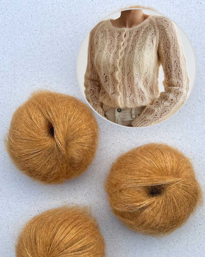 Cardigan Gerardina | délicat motif en Mohair Bliss de Pascuali
