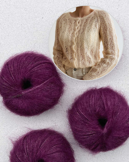 Cardigan Gerardina | délicat motif en Mohair Bliss de Pascuali