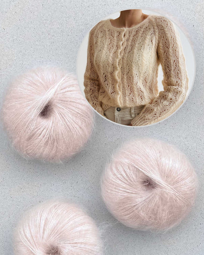 Cardigan Gerardina | délicat motif en Mohair Bliss de Pascuali