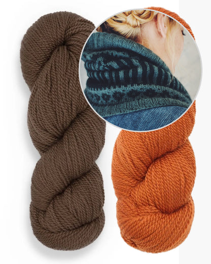 Col Glacier Park | magnifiques motifs colorés en laine Tynd de Woolfolk