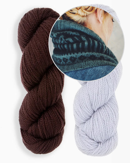 Col Glacier Park | magnifiques motifs colorés en laine Tynd de Woolfolk