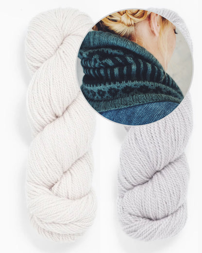 Col Glacier Park | magnifiques motifs colorés en laine Tynd de Woolfolk