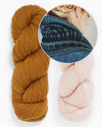 Col Glacier Park | magnifiques motifs colorés en laine Tynd de Woolfolk