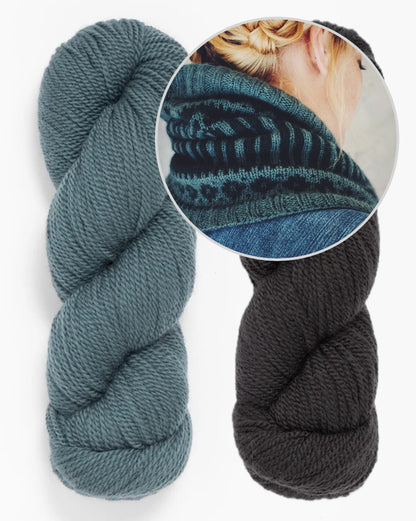 Col Glacier Park | magnifiques motifs colorés en laine Tynd de Woolfolk
