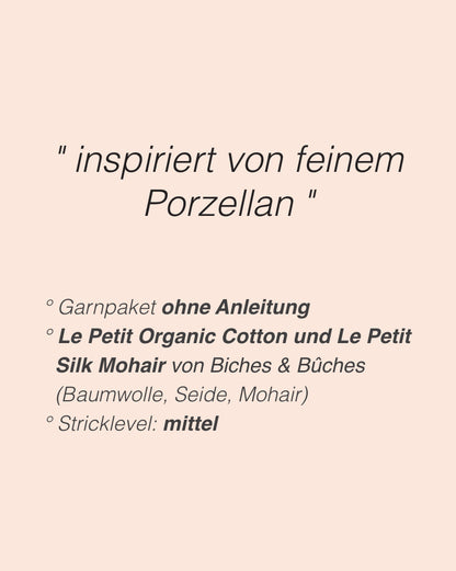 Grain Jumper | motif en porcelaine de Le Petit Organic Cotton et Le Petit Silk Mohair de Biches & Bûches
