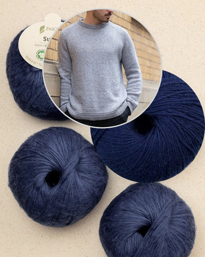 Granite Line Sweater | léger effet chiné de Puno et Suave de Pascuali