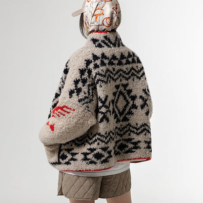 Winter Chunky Jacket von grey level knitter mit Teddy Dear und Woolia von Gepard Garn 9