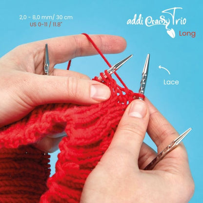 CraSyTrio Novel stocking knitting needles long - 30cm 
