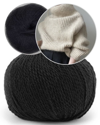 Aegyoknit Gujo Sweater mit Tibetan und Mohair Bliss von Pascuali 15