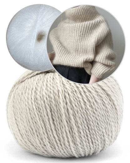 Aegyoknit Gujo Sweater mit Tibetan und Mohair Bliss von Pascuali 12