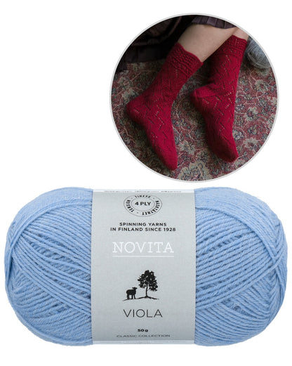 Harmonia Socks | fine lace pattern from Viola by Novita