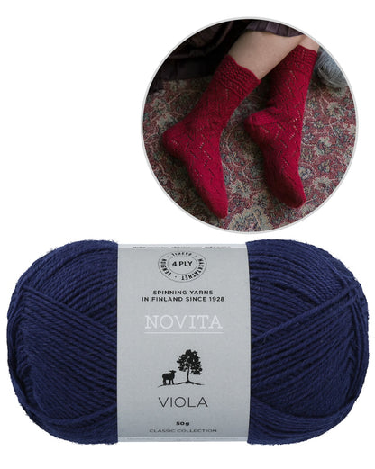 Harmonia Socks | fine lace pattern from Viola by Novita