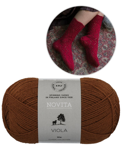 Harmonia Socks | fine lace pattern from Viola by Novita