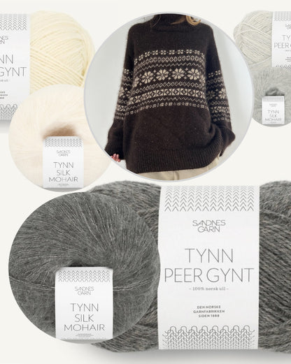 Leknit Harriet Sweater mit Tynn Peer Gynt und Tynn Silk Mohair von Sandnes Garn 11