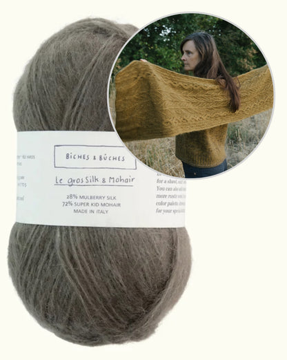 Havu-sjal | blomstermønster i Le Gros Silk & Mohair fra Biches & Bûches