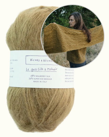 Havu-sjal | blomstermønster i Le Gros Silk & Mohair fra Biches & Bûches