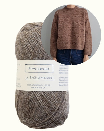 Hazelnut Sweater | zartes Muster aus Le Petit Lambswool von Biches & Bûches