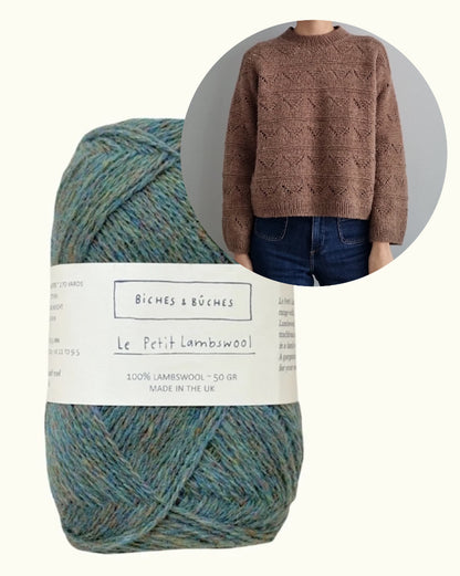 Hazelnut Sweater | zartes Muster aus Le Petit Lambswool von Biches & Bûches