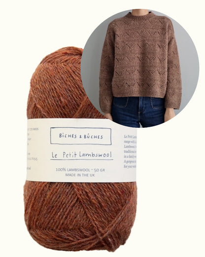 Hazelnut Sweater | zartes Muster aus Le Petit Lambswool von Biches & Bûches