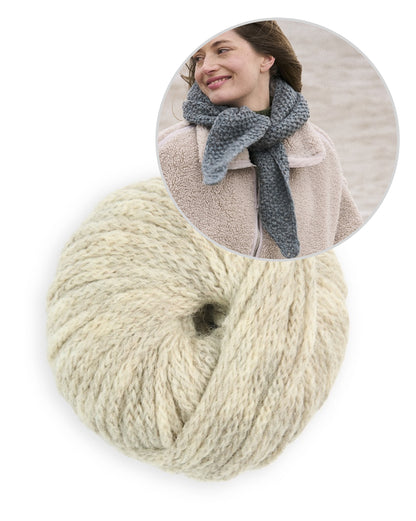 Hazel šalle | silta šalle no Bramble & Fleece Sheepsoft Fibreknit dzijas