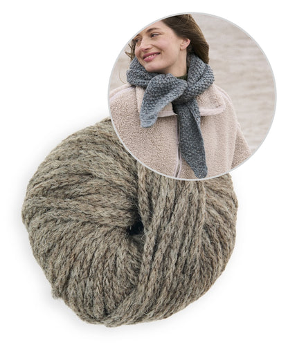 Hazel šalle | silta šalle no Bramble & Fleece Sheepsoft Fibreknit dzijas