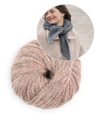 Hazel šalle | silta šalle no Bramble & Fleece Sheepsoft Fibreknit dzijas