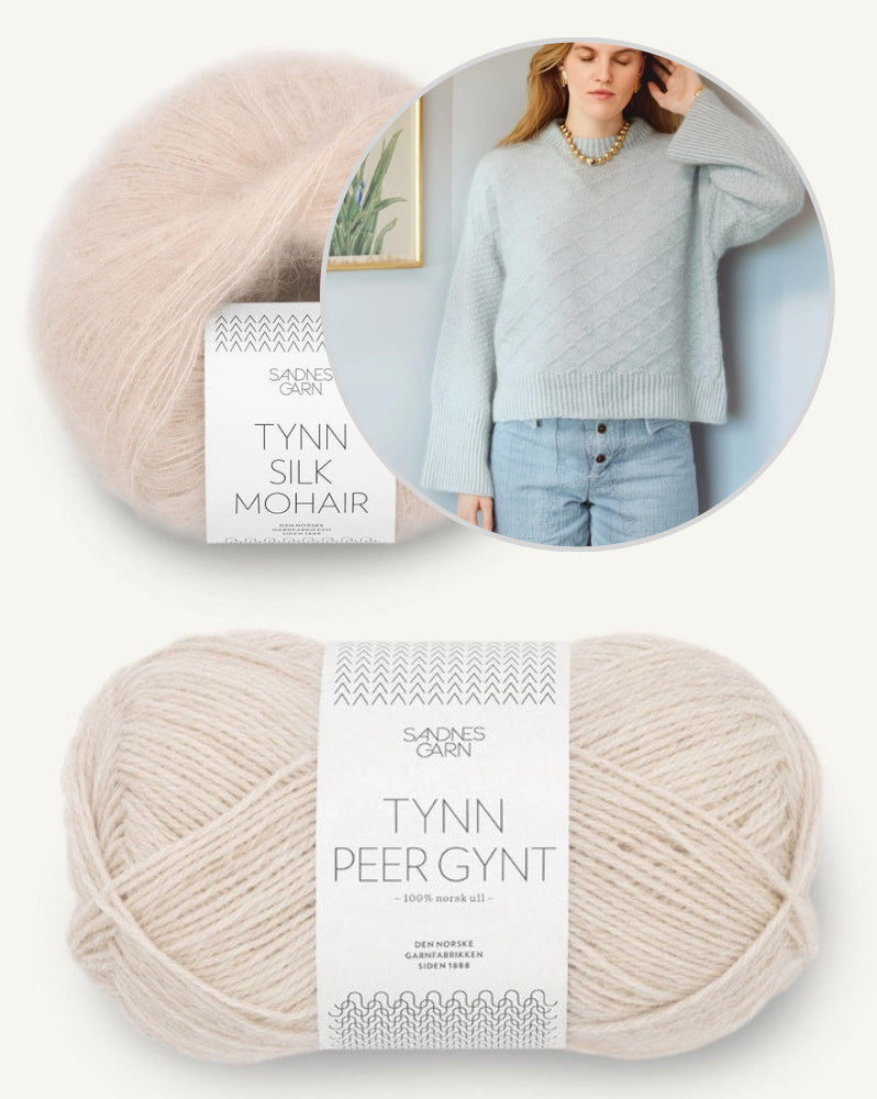 Heather Sweater Cable Edition aus Tynn Silk Mohair und Tynn Peer Gynt  Kollektion 2409 DIY 7