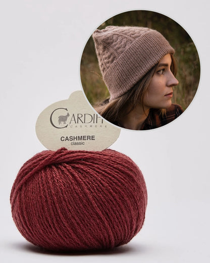 Heljä Hat | extremely soft cable pattern from Classic Cashmere by Cardiff