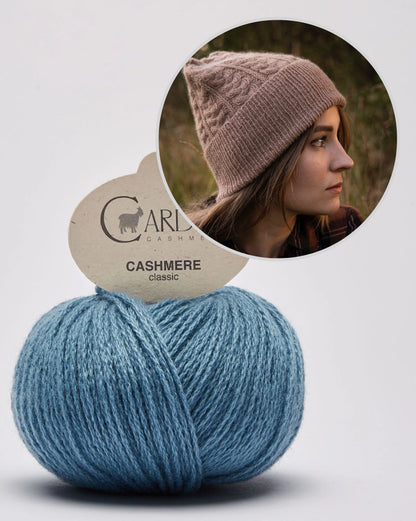 Heljä Hat | extremely soft cable pattern from Classic Cashmere by Cardiff