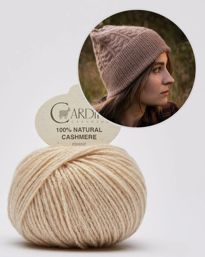 Heljä Hat | extremely soft cable pattern from Classic Cashmere by Cardiff