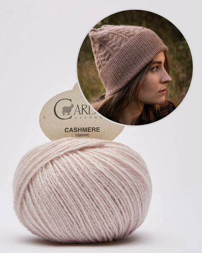 Heljä Hat | extremely soft cable pattern from Classic Cashmere by Cardiff