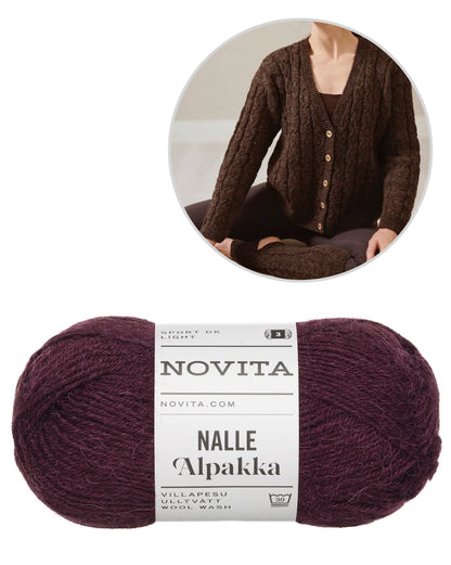 Gilet Hetki | motif torsadé classique en Nalle Alpakka de Novita