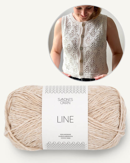 Hey Ho Vest | sommerliche Weste aus Line von Sandnes Garn