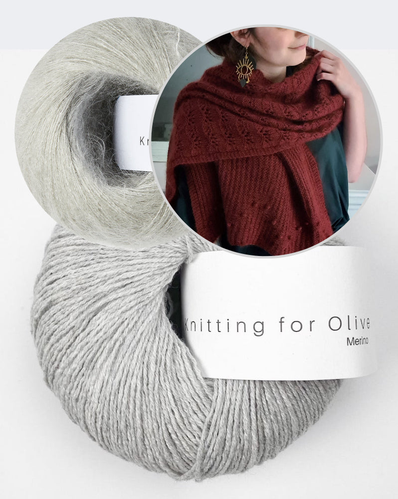 Hornet Scarf | fantastisches Muster aus Merino und Soft Silk Mohair von Knitting for Olive