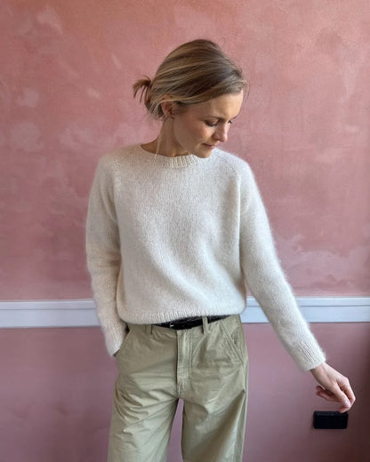 No Frills Sweater | casual classic made from Sunday and Primo Tynn Silk Mohair by Sandnes Garn