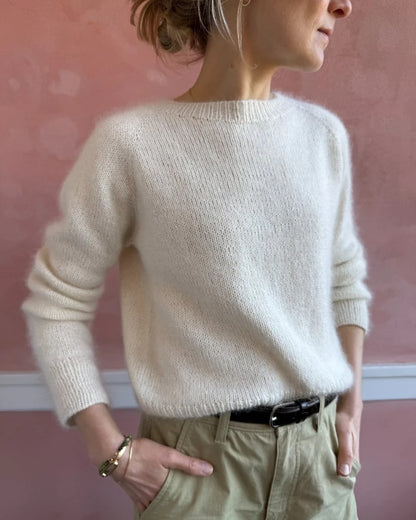 No Frills Sweater | casual classic made from Sunday and Primo Tynn Silk Mohair by Sandnes Garn