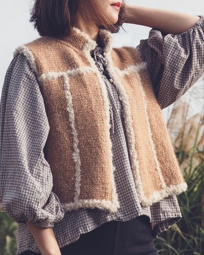 Mellow Vest | luxueuse et d'une beauté classique en cashmere Large et Curly de Cardiff