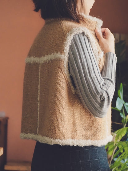 Mellow Vest | luxueuse et d'une beauté classique en cashmere Large et Curly de Cardiff