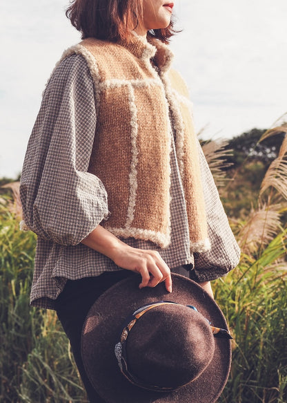 Mellow Vest | luxueuse et d'une beauté classique en cashmere Large et Curly de Cardiff