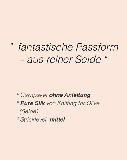 Ivy Tee - Seide | bezaubernd schlicht aus Pure Silk von Knitting for Olive