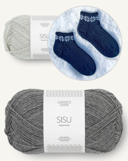 January Socks | snowflake pattern from Sisu by Sandnes Garn with free instructions