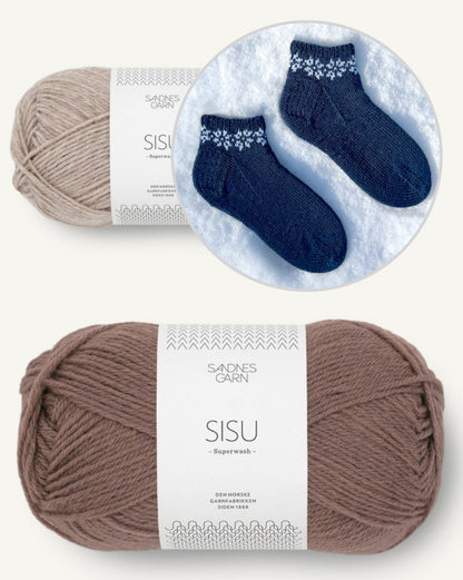 January Socks | snowflake pattern from Sisu by Sandnes Garn with free instructions