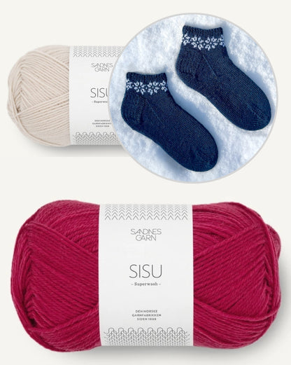 January Socks | snowflake pattern from Sisu by Sandnes Garn with free instructions